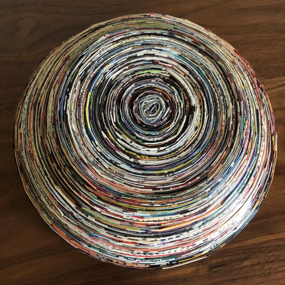 Handmade Upcycled Decorative Magazine Bowl - Picture 7 of 7